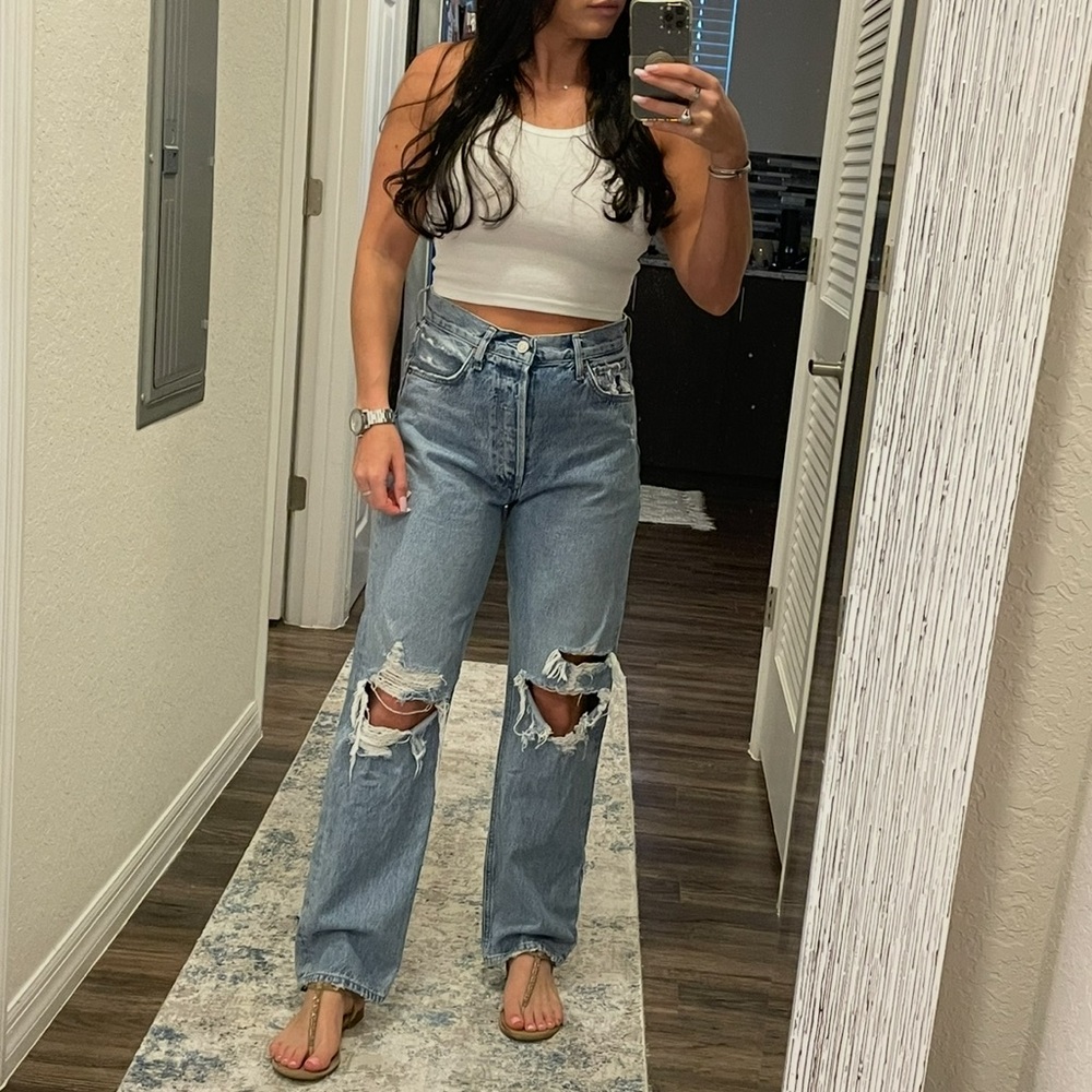 Agolde Kelly High Rise Straight Leg Jeans